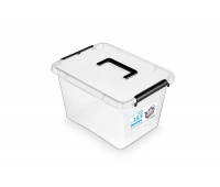 MOXOM Simple box storage container, 15.5l, with a handle, transparent