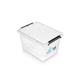 Pojemnik do przechowywania MOXOM Simple Box, 15,5l, transparentny, Pudła, Wyposażenie biura