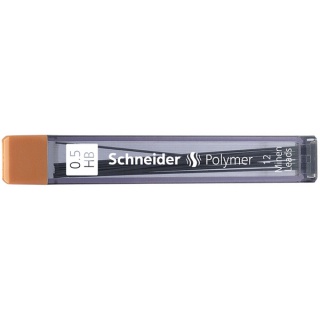 Wkłady grafitowe do ołówka SCHNEIDER, 0,5 mm, HB, 12 szt., Ołówki, Artykuły do pisania i korygowania