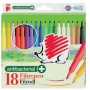 Flamastry ICO 300 Fibre Pen, antybakteryjne, 18 szt., zawieszka, mix kolorów, Flamastry, Artykuły do pisania i korygowania