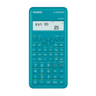 Scientific calculator CASIO FX-220PLUS-2-S, 181 functions, 77x162mm, blue, Calculators, Office appliances and machines