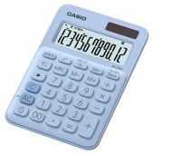 Kalkulator biurowy CASIO MS-20UC-LB-B, 12-cyfrowy, 105x149,5mm, jasnoniebieski
