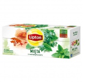 Herbata LIPTON ziołowa, mięta z eukaliptusem, 20 torebek