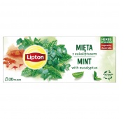 Herbata LIPTON ziołowa, mięta z eukaliptusem, 20 torebek