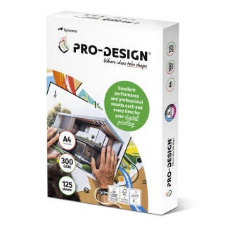 PRO-DESIGN FSC copier paper, satin, class A ++, A4, 168CIE, 300gsm, 125 sheets