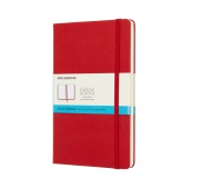 Notes MOLESKINE Classic L (13x21 cm) w kropki, twarda oprawa, scarlet red, 240 stron, czerwony