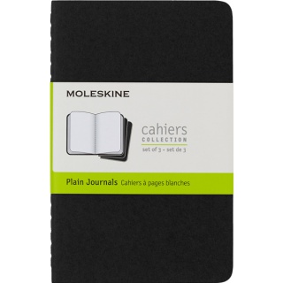 Zestaw 3 Zeszytów MOLESKINE Cahier Journals P (9x14cm) gładki, 64 strony, czarny, Notatniki, Zeszyty i bloki