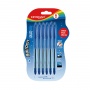 Długopis klasyczny KEYROAD Ball Pen Soft Jet, 0,7 mm, 6 szt., blister, niebieski, Długopisy, Artykuły do pisania i korygowania