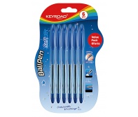 Długopis klasyczny KEYROAD Ball Pen Soft Jet, 0,7 mm, 6 szt., blister, niebieski