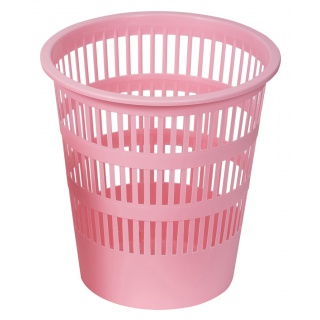 DONAU LIFE Waste bin, openwork, 12l, pastel, pink