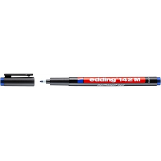 Pen permanent e-142 M EDDING, 1mm, blue