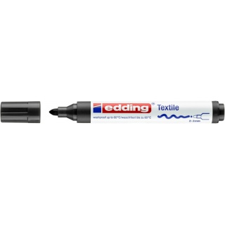 Marker do tekstyliów e-4500 EDDING, 2-3mm, czarny, Markery, Artykuły do pisania i korygowania