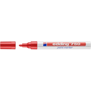 Marker paint e-750 EDDING, 2-4mm, red