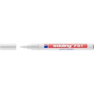 Marker olejowy e-751 EDDING, 1-2mm, biały, Markery, Artykuły do pisania i korygowania