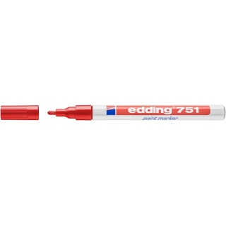 Marker paint e-751 EDDING, 1-2mm, red