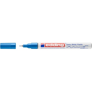 Marker olejowy e-780 EDDING, 0,8mm, niebieski połyskujący, Markery, Artykuły do pisania i korygowania