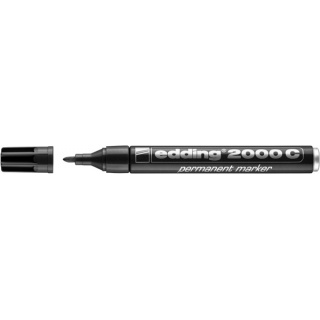 Marker permanentny e-2000c EDDING, 1,5-3mm, czarny, Markery, Artykuły do pisania i korygowania