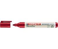 Marker permanentny e-21 EDDING ecoline, 1,5-3mm, czerwony