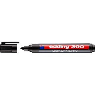 Marker permanentny e-300 EDDING, 1,5-3mm, czarny, Markery, Artykuły do pisania i korygowania
