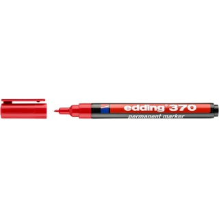 Marker permanent e-370 EDDING, 1mm, red