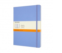 MOLESKINE Classic XL Notebook (19x25cm), ruled, hard cover, hydrangea blue, 192 pages, blue