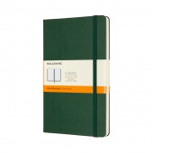 MOLESKINE Classic L Notebook (13x21cm), ruled, hard cover, myrtle green, 240 pages, green