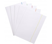 Teczka z gumką OFFICE PRODUCTS, karton, A4, 300gsm, 3-skrz., gumka mix kolorów, biała