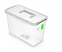 MOXOM Antibacterial, antibacterial container with a handle, 13l, transparent