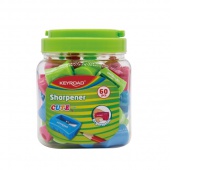 KEYROAD Cute pencil sharpener, plastic, single, tube, assorted colors