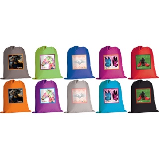 School sack, GIMBOO 2016, with printing, assorted designes
