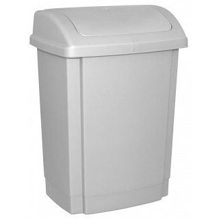 Waste bin with lid, OFFICE PRODUCTS, plastic, 25 l, grey