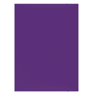Elasticated file OFFICE PRODUCTS, cardboard, A4, 300gsm, 3-flaps, purple