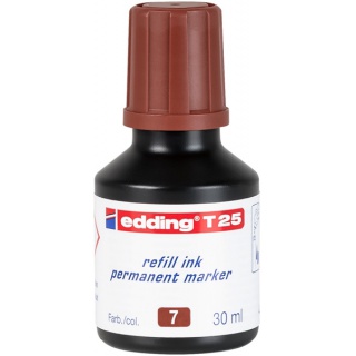 Refill ink permanent marker e-T25 EDDING, brown