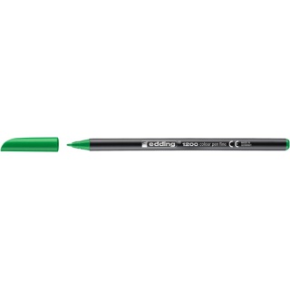 Pisak z cienką końcówką e-1200 EDDING, 1 mm, zielony neonowy, Pisaki, Artykuły do pisania i korygowania