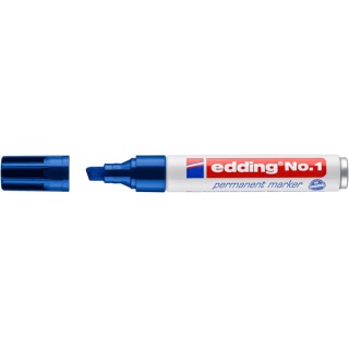 Marker permanentny no.1 EDDING, 1-5mm, niebieski, Markery, Artykuły do pisania i korygowania