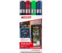 Marker kredowy e-4095 EDDING, 2-3 mm, 4 szt., mix kolor&oacute;w