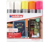 Marker chalk e-4090 EDDING, 4-15mm, set 5, color mix