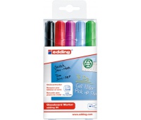 Marker do tablic szklanych e-90 EDDING, 2-3 mm, 5 szt., mix kolorów