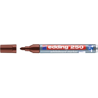 Marker do tablic suchościeralnych e-250 EDDING, 1,5-3 mm, brązowy, Markery, Artykuły do pisania i korygowania