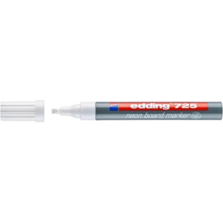Marker neonowy do tablic suchościeralnych e-725 EDDING, 2-5 mm, biały, Markery, Artykuły do pisania i korygowania