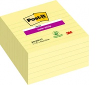 Karteczki samoprzylepne POST-IT&reg; Super Sticky XL, w linie (675-SS6-CY), 101x101mm, 6x90 kart., ż&oacute;łte