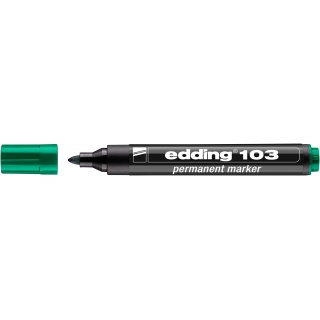 Marker permanentny e-103 EDDING, zielony, Markery, Artykuły do pisania i korygowania