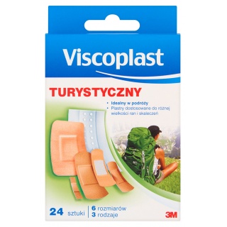 Universal plaster, VISCOPLAST, for tourists, traypack, 24 pcs