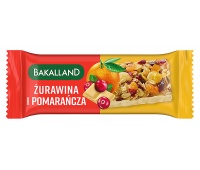Baton zbożowy Ba!, żurawina i pomarańcza, Bakalland, 40g