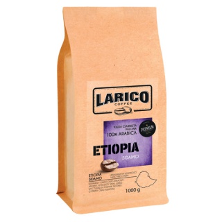 Kawa LARICO Etiopia Sidamo, ziarnista, 1000g, Kawa, Artykuły spożywcze