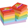 Karteczki samoprzylepne Post-it® Super Sticky, PLAYFUL , 47,6x47,6mm, 12x90 kart., Bloczki samoprzylepne, Papier i etykiety