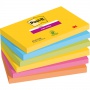 Karteczki samoprzylepne Post-it® Super Sticky, CARNIVAL, 76x127mm, 6x90 kart., Bloczki samoprzylepne, Papier i etykiety