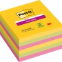 Karteczki samoprzylepne Post-it® Super Sticky XL, CARNIVAL, w linię, 101x101mm, 6x90 kart., Bloczki samoprzylepne, Papier i etykiety