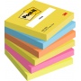 Karteczki samoprzylepne Post-it®, ENERGETIC, 76x76mm, 6x100 kart., Bloczki samoprzylepne, Papier i etykiety, Eko-recycled