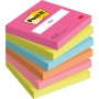 Karteczki samoprzylepne Post-it®, POPTIMISTIC, 76x76mm, 6x100 kart., Bloczki samoprzylepne, Papier i etykiety